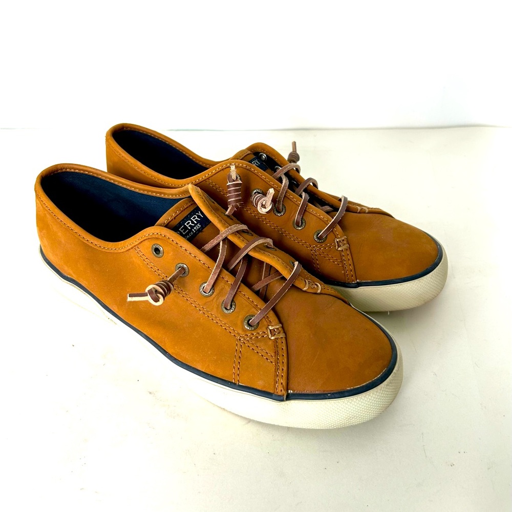 Sperry  Seacoast Top Sider Cognac Nubuck Women's 10M Sneaker